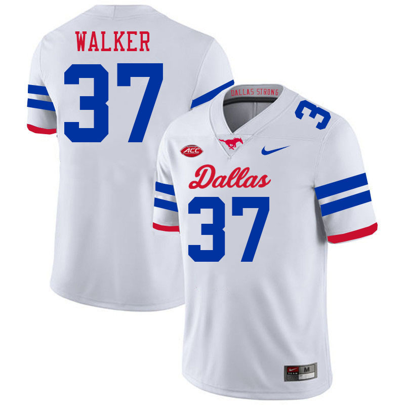 SMU Mustangs #37 Doak Walker Jersey College Football Uniforms-Dallas White